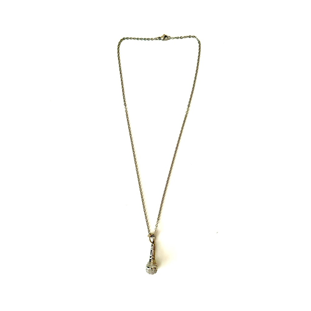 SILVER MICROPHONE Necklace - Picture 2 of 5